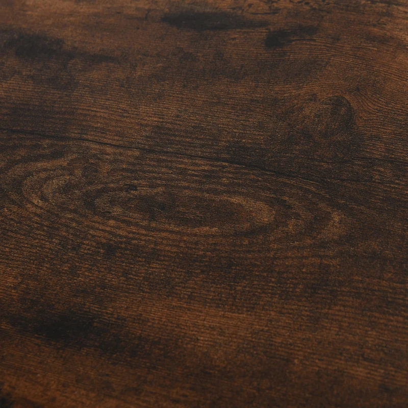 HOMCOM 3-Tier Console Table Industrial Style Storage Metal Wooden Shelf with a Robust Multi-Functional Design & Adjustable Feet, Black