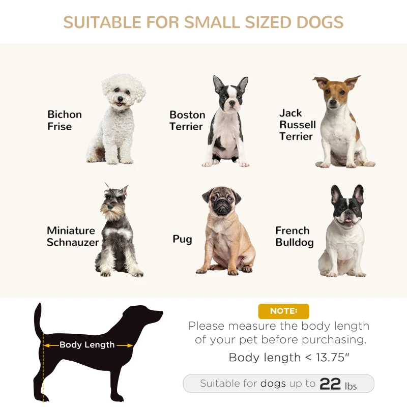PawHut Luxury Fancy Dog Bed for Small Dogs with Thick Foam, Small Dog Couch with Soft Fuzzy & Faux Leather Combo, Dog Sofa Bed, Rectangle Modern Furniture for Puppies and Little Breeds, Gray