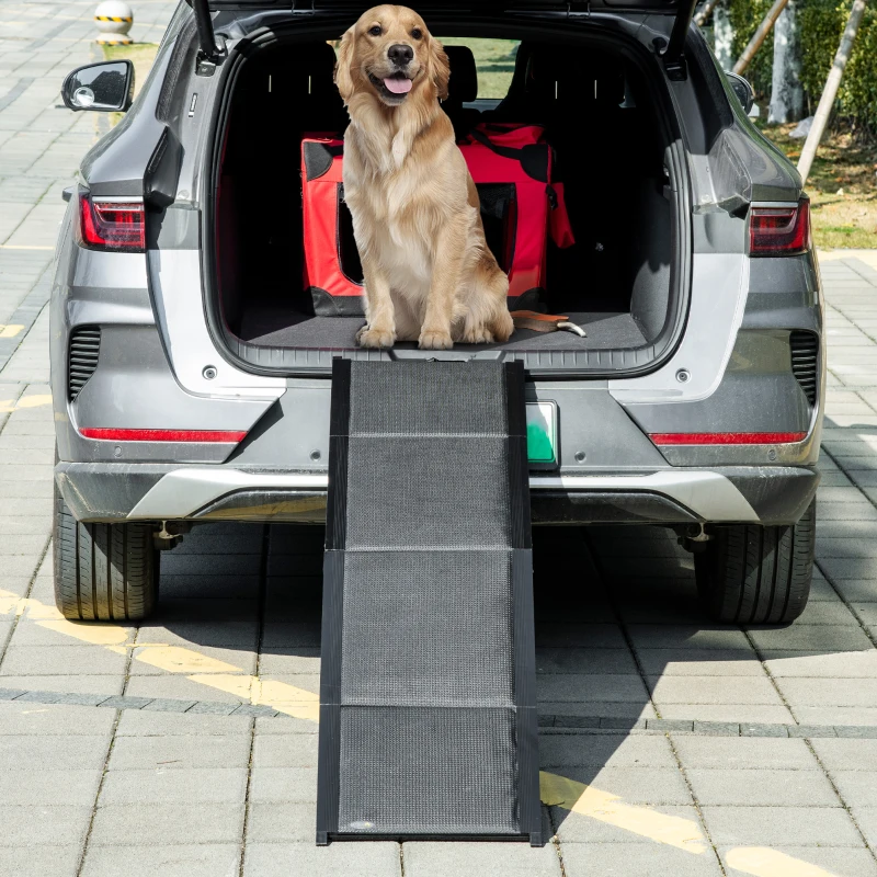 PawHut Folding Dog Ramp for Cars, Trucks, SUVs, 62 Inch, Holds 88 lbs.