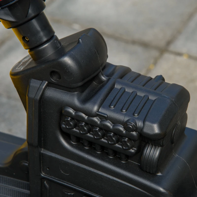 Aosom Digger Ride-on Truck Kids Car with Horn, Excavator Ride-on Toy, Imaginative Toy Construction Car, 6 Wheels & Detachable Trailer, Yellow