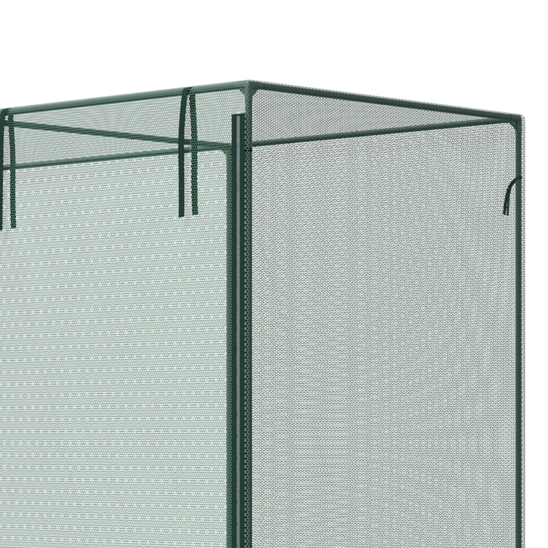 Outsunny 6' x 3' Crop Cage, Plant Protection Tent with Zippered Doors for Vegetable Garden, Backyard, Green