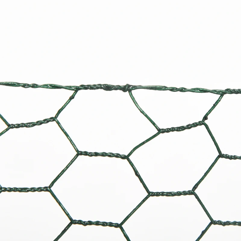 PawHut 39 in x 82 ft Chicken Wire Fence, Welded Wire Metal Roll Vegetables Garden Rabbit Fencing, Hexagonal Poultry Fence Wire, for Ducks, Gooses, Dark Green