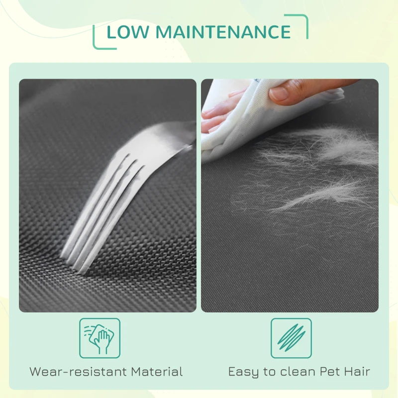 PawHut Elevated Dog Bed with Breathable Fabric, Foldable Pet Cot with Heavy Duty Steel Frame, Portable Cooling Pet Bed Indoor Outdoor Use, for Small Medium Dogs