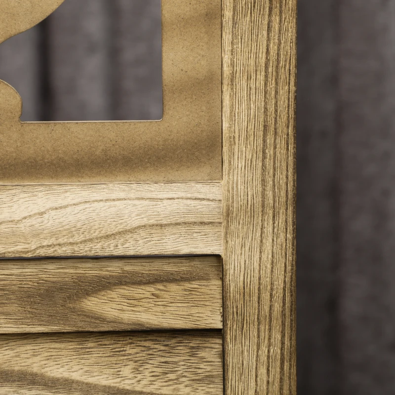 HOMCOM Wooden Room Divider, 4 Panel Double Hinged Folding Privacy Screen for Home Office, 63"x67"x0.75", Brown