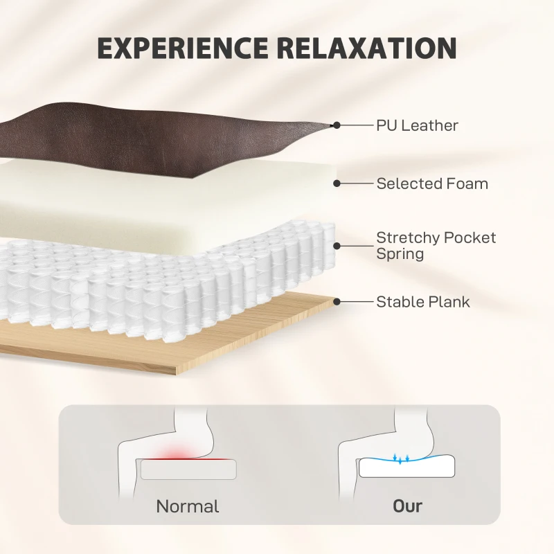 HOMCOM Recliner Massage Armchair with Heat Oversized Swivel Rocker with Footrest Remote and Side Pockets Brown