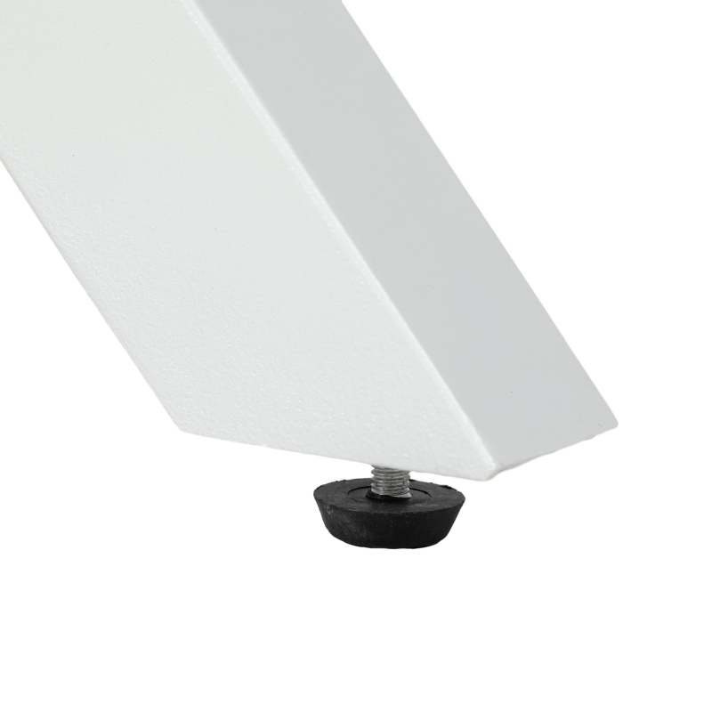 Outsunny Aluminum Frame Round Patio Table with Umbrella Hole, Outdoor Dining Table for 4 People, White