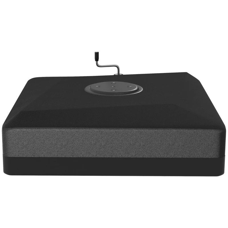 Outsunny 330 lbs. Fillable Umbrella Base for 84D-110V02 Model Umbrella, Cantilever Umbrella Stand, Wheels, Adjustable Feet, Black