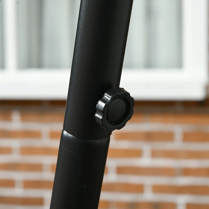 Outsunny U Shape Stand Hammock Chair, Headrest Include Hammock Swing, Cream White