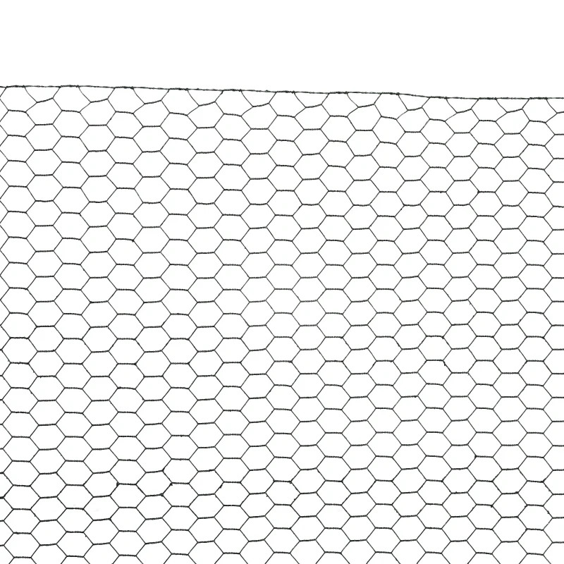 PawHut 39 in x 82 ft Chicken Wire Fence, Welded Wire Metal Roll Vegetables Garden Rabbit Fencing, Hexagonal Poultry Fence Wire, for Ducks, Gooses, Dark Green