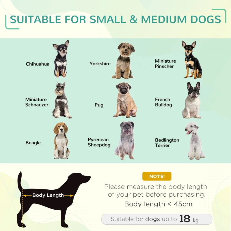 PawHut Elevated Dog Bed with Breathable Fabric, Foldable Pet Cot with Heavy Duty Steel Frame, Portable Cooling Pet Bed Indoor Outdoor Use, for Small Medium Dogs