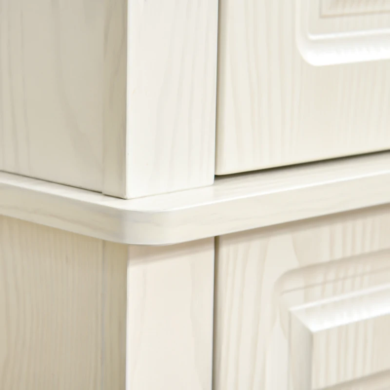 HOMCOM 71" Freestanding Kitchen Pantry Cabinet, Tall Storage Cabinet with 4 Doors and Drawer for Dining Room, White