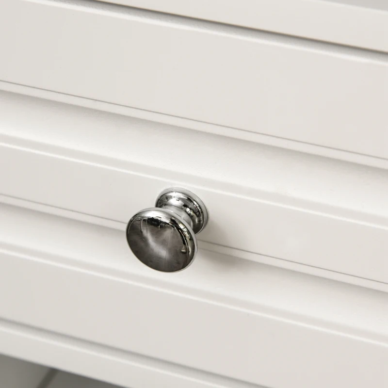 HOMCOM Coffee Bar Cabinet, Modern Sideboard Buffet Cabinet, Wine Cabinet with Drawer and 12-Bottle Wine Rack for Living Room, White