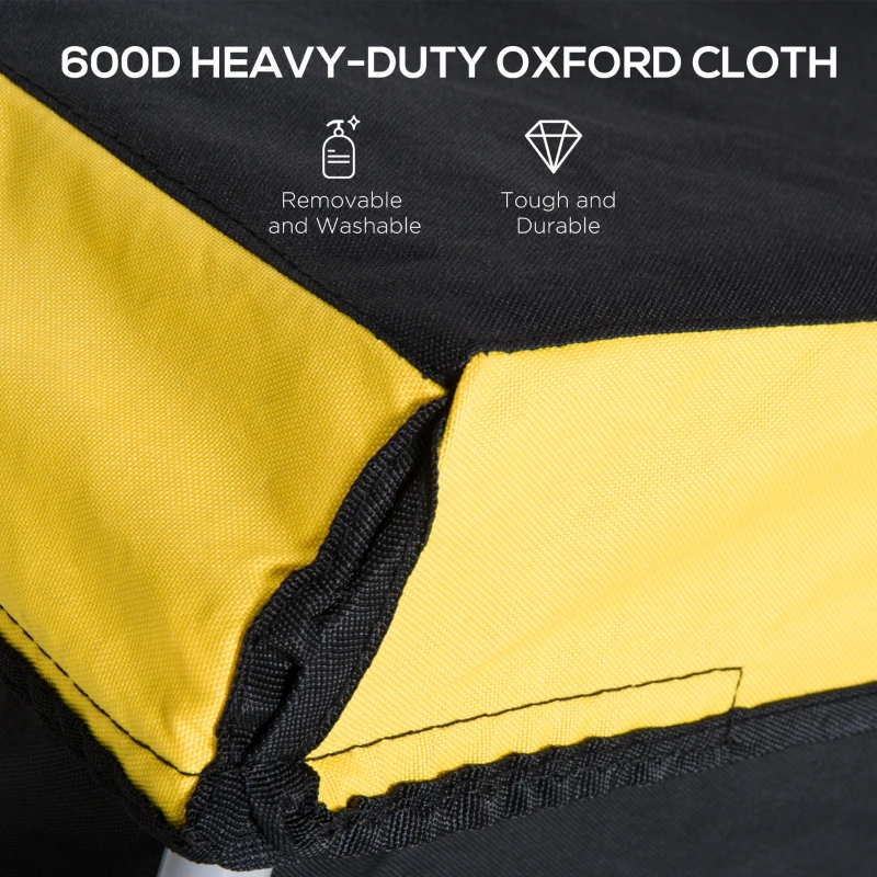 Aosom Bicycle Cargo Trailer, Two-Wheel Bike Luggage Wagon Trailer with Removable Cover, Fits 20" - 26" Bicycle Wheels, Yellow