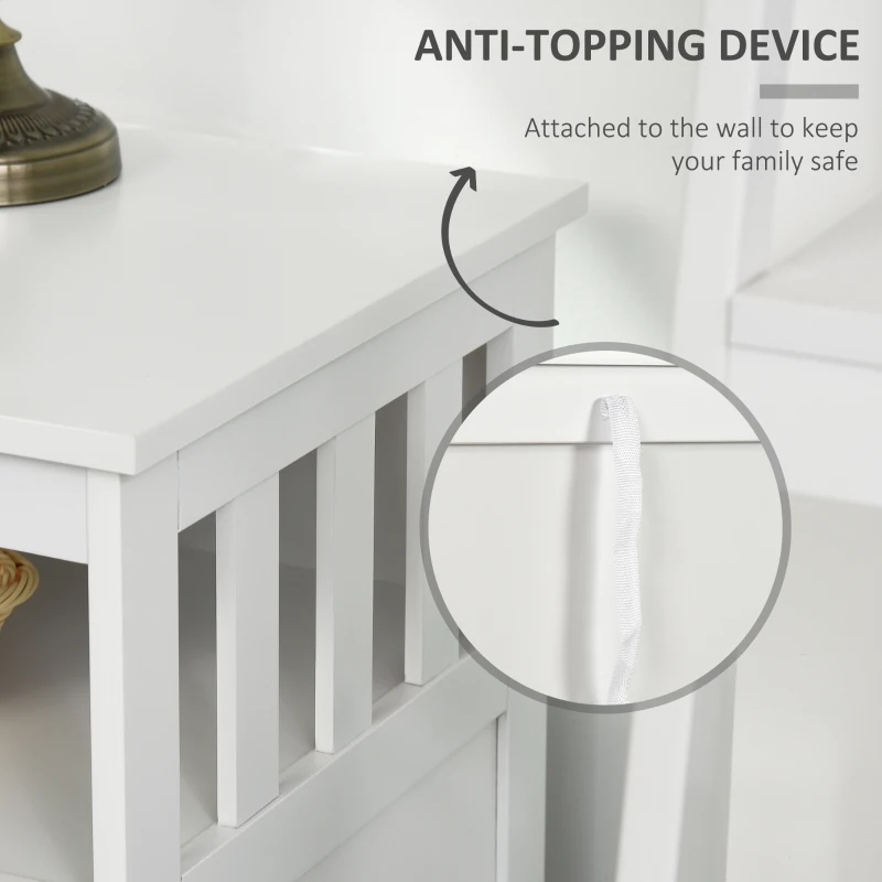 HOMCOM Kitchen Sideboard, Buffet Cabinet, Wooden Storage Console Table with 2-Level Cabinet and Open Shelf