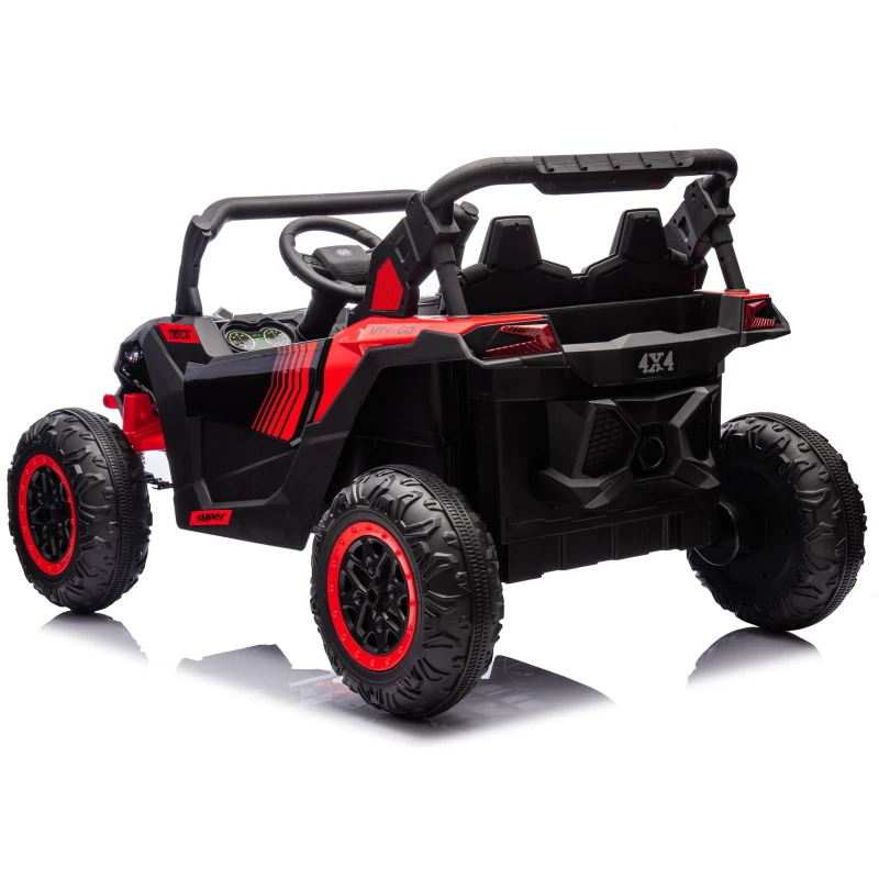 24V 2-Seater Kids Ride On UTV with Anti-Collision Bar, Slow Start, Ride on Toys with Remote Control, Storage Space, Music, for Ages 3+, Red