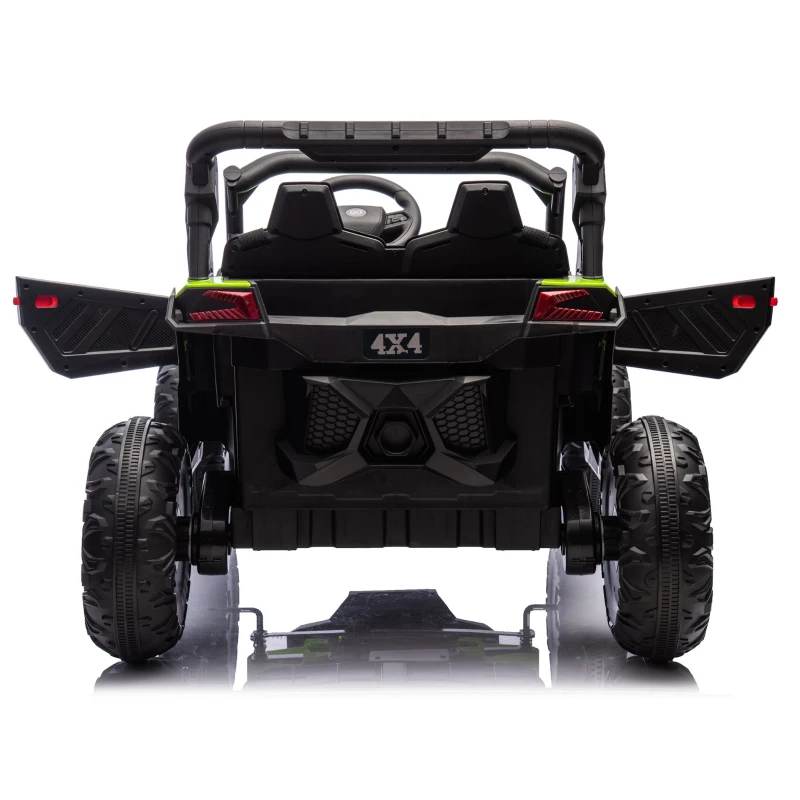 24V 2-Seater Kids Ride On UTV with Parent Remote Control, Slow Start, and Large Wheels, Ride on Toys with Anti-Collision Bar and Storage, Green