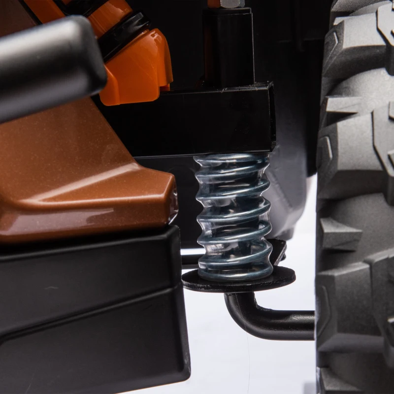 24V Kids Ride On UTV with Adjustable Speed, Bluetooth, Multimedia Player, and Rear Storage, Electric Toy with Parent Control, for Ages 3+, Brown