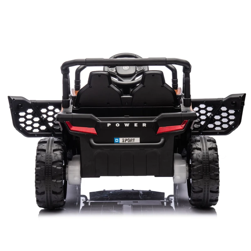 24V Kids Ride On UTV with Adjustable Speed, Bluetooth, Multimedia Player, and Rear Storage, Electric Toy with Parent Control, for Ages 3+, Brown