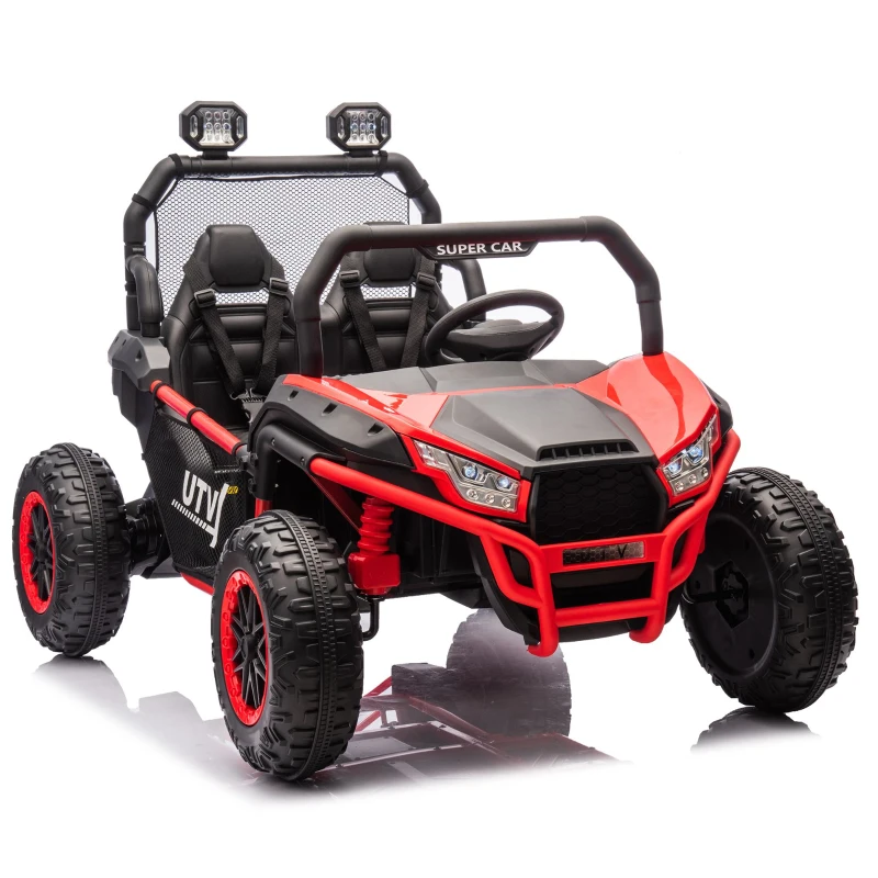 24V 400W Power 2-Seater Kids Ride On UTV with Parent Control, Ride on Toys with Bluetooth, MP3, and Rear Storage, for Ages 3+, Red