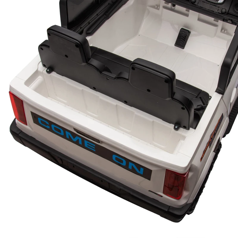 24V 2-Seater Kids Ride On Electric Pickup with Parent Remote Control, Adjustable Speed 2.49-3.73 MPH, and Safety Belts, for Ages 3+, White