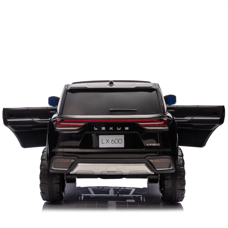 24V Licensed Lexus LX600 2-Seater Kids Ride On Car with Parent Control, Bluetooth, MP3, and Speeds 1.86-3.11 MPH, for Ages 3-7, Black