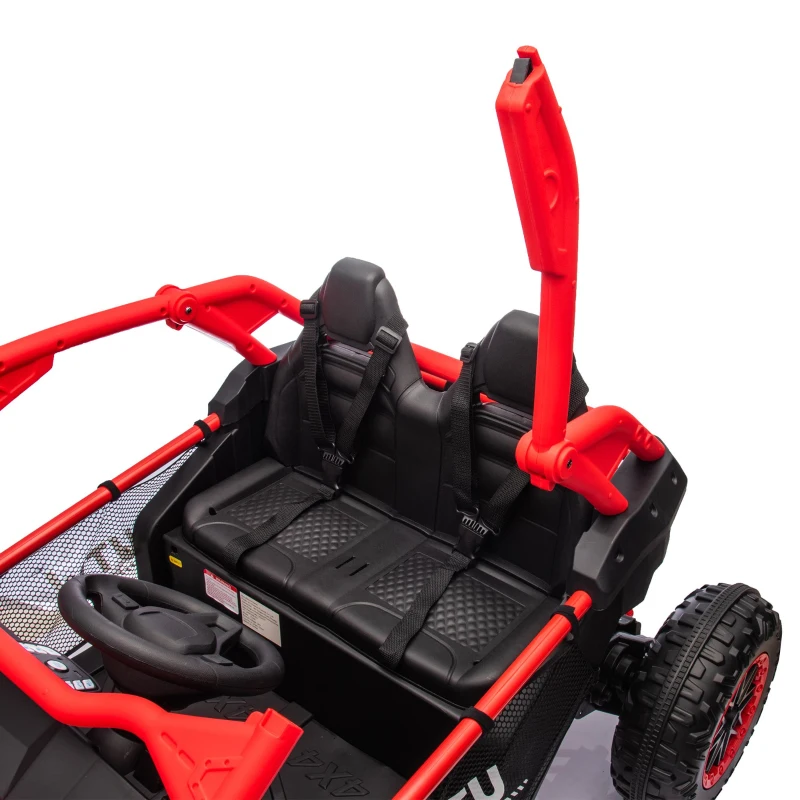 24V 2-Seater Kids Ride On UTV with Parent Control and 400W High Power, Ride on Toy with MP3, USB, and Rear Storage, for Ages 3+, Red