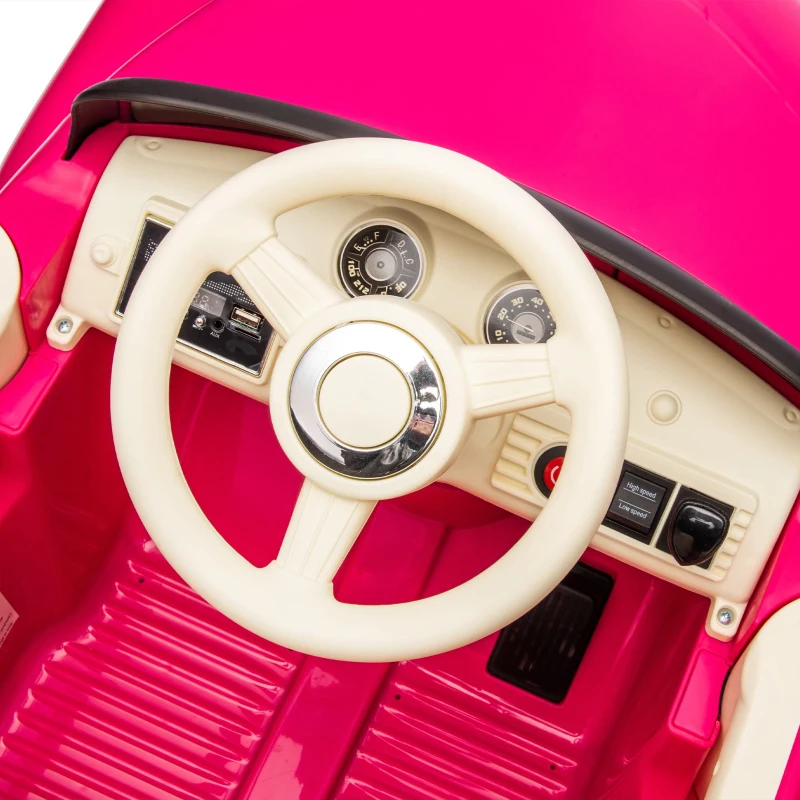 12V Vintage Kids Ride On Truck Car with Parental Control, Licensed Chevrolet 3100 Pickup with 3-Speed, LED Lights, Bluetooth, for Ages 3+, Pink