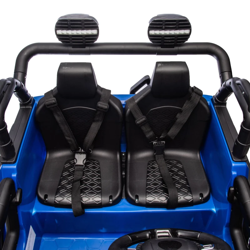 24V 200W Motors 2-Seater Kids Ride On Truck with Parent Control, Ride on Toys with Bluetooth, and Seat Belts, Suitable for Kids Aged 3+, Blue