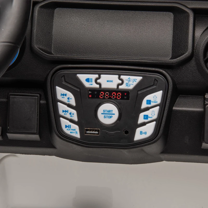 24V 400W Motor 2-Seater Kids Ride On Electric Car with Parent Control, Ride on Toys with Bluetooth, USB, 1.86-4.35 MPH Speed for Ages 3+, White