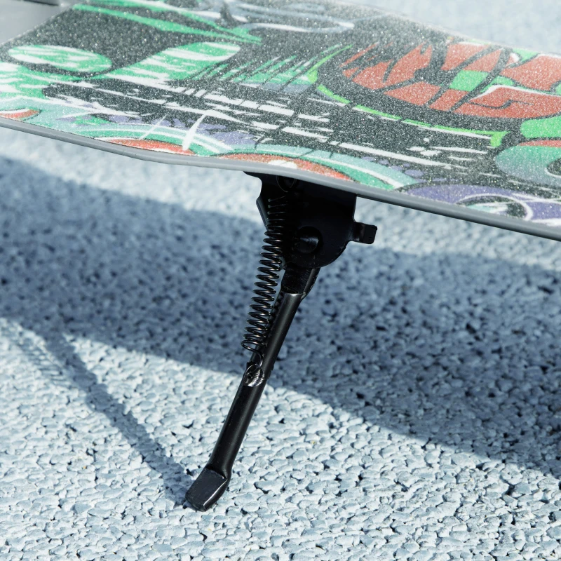 Qaba Kick Scooter for Kids Ages 6-12 with Adjustable Height, Rear-Fender Brake, 200mm Big Wheel, Foldable Design, Green