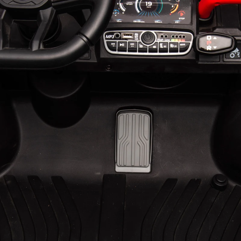 24V 2-Seater Ride On Truck with Remote Control, Electric UTV with Dump Bed and Shovel, Non-Slip Tires, for Kids Ages 3-8, Red