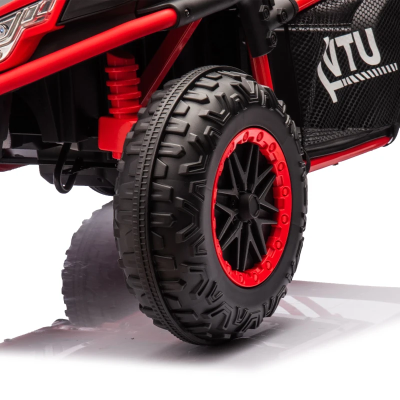 24V 2-Seater Kids Ride On UTV with Parent Control and 400W High Power, Ride on Toy with MP3, USB, and Rear Storage, for Ages 3+, Red