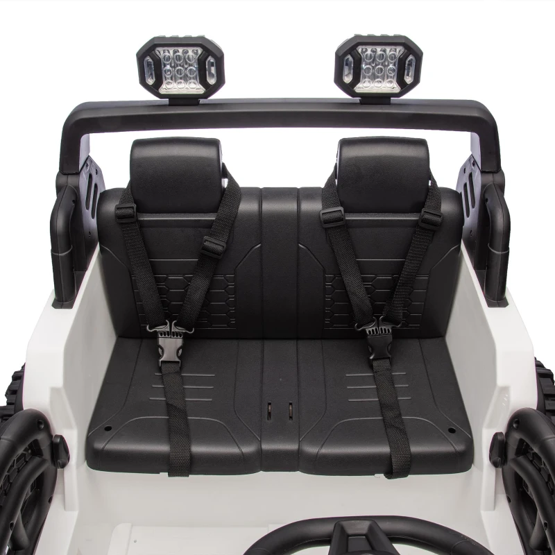 24V 400W Motor 2-Seater Kids Ride On Electric Car with Parent Control, Ride on Toys with Bluetooth, USB, 1.86-4.35 MPH Speed for Ages 3+, White