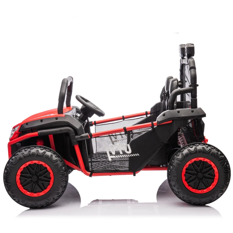 24V 400W Power 2-Seater Kids Ride On UTV with Parent Control, Ride on Toys with Bluetooth, MP3, and Rear Storage, for Ages 3+, Red