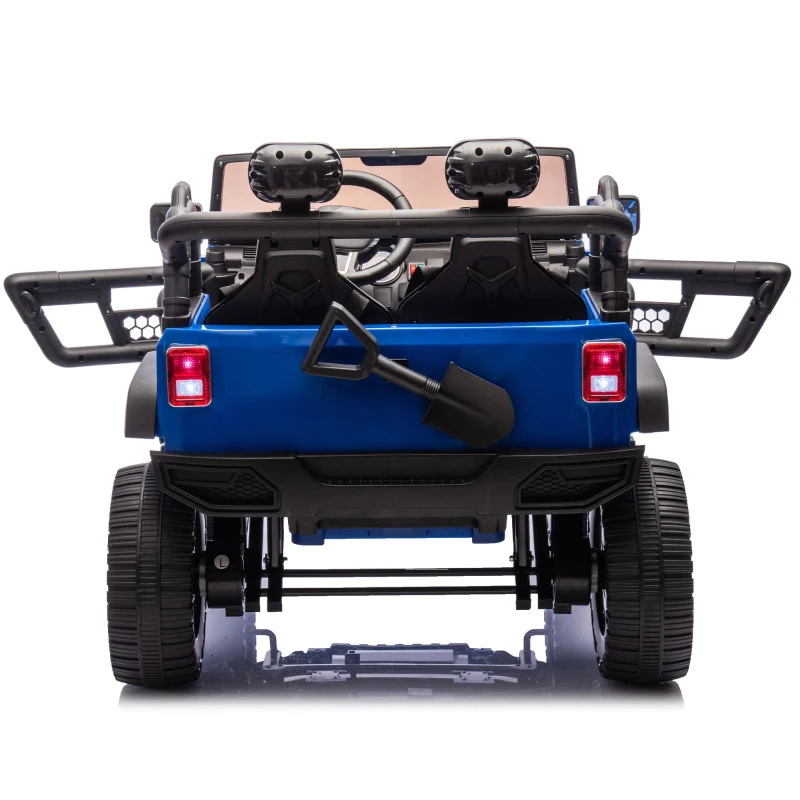 24V 200W Motors 2-Seater Kids Ride On Truck with Parent Control, Ride on Toys with Bluetooth, and Seat Belts, Suitable for Kids Aged 3+, Blue