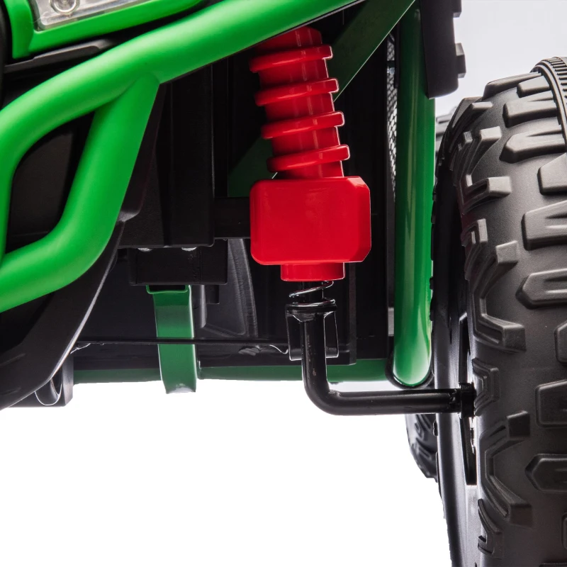 24V 2-Seater Kids Ride On UTV with Rear Storage, LED Lights, Bluetooth, MP3, Ride on Toys with Parent Control, 400W Power, for Ages 3+, Green