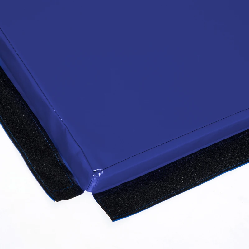Soozier 4'x6'x2'' Folding Gymnastics Tumbling Mat, Exercise Mat  with Carrying Handles for Yoga, MMA, Martial Arts, Stretching, Core Workouts, Blue