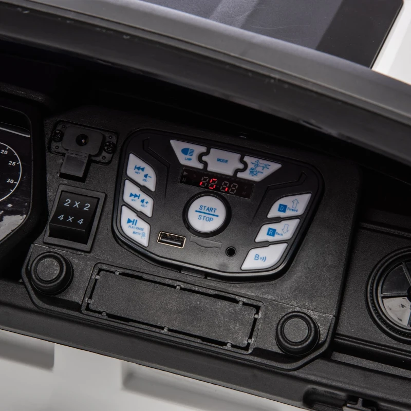 24V 2-Seater Kids Ride On Electric Pickup with Parent Remote Control, Adjustable Speed 2.49-3.73 MPH, and Safety Belts, for Ages 3+, White