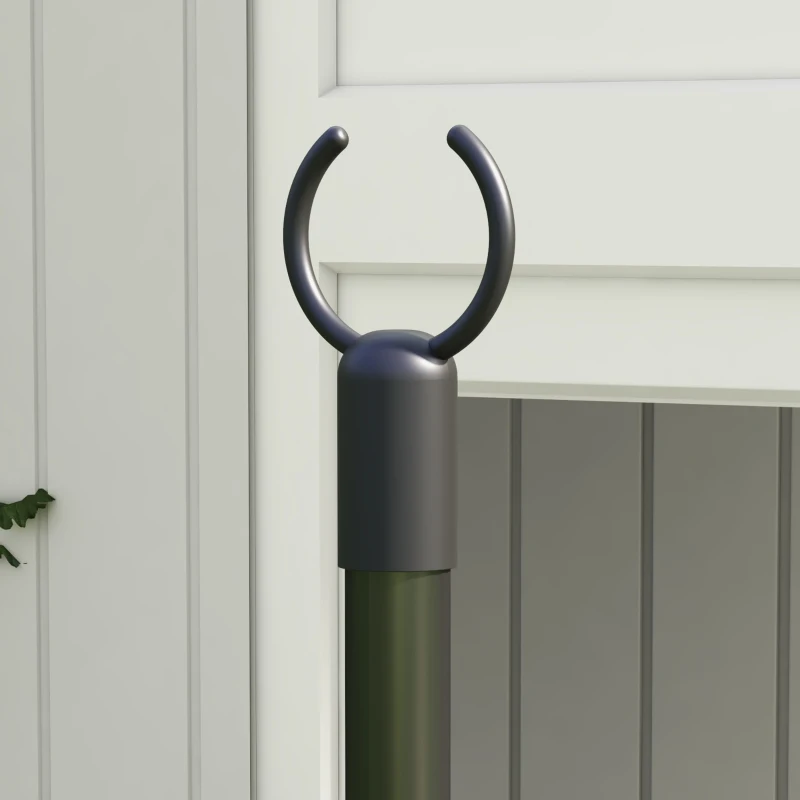 Outsunny 2 Pack of 10' String Light Poles, Steel Hanging Lighting Stand for Patio, Backyard, Deck, Wedding, Party, Black