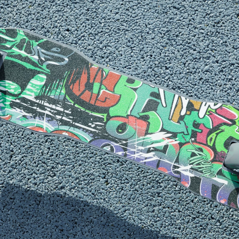 Qaba Kick Scooter for Kids Ages 6-12 with Adjustable Height, Rear-Fender Brake, 200mm Big Wheel, Foldable Design, Green