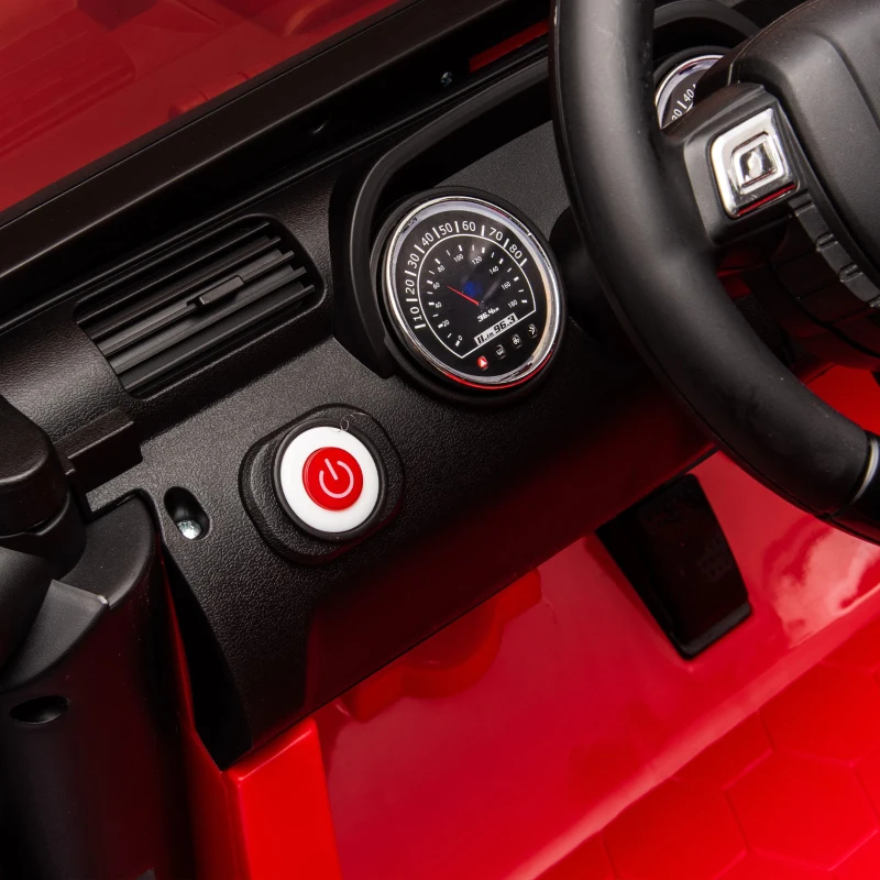 24V Parent Control 2-Seater Kids Ride On Truck with 200W Dual Motors, Ride on Toys with LED Lights, MP3, Bluetooth, for Kids Aged 3+, Red