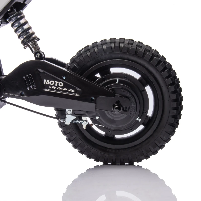 24V Kids Ride On Electric Motocross Motorcycle with High Speed Hub Motor, Adjustable Speed, Rear Wheel Shock Absorber, for Ages 5-15, Pink