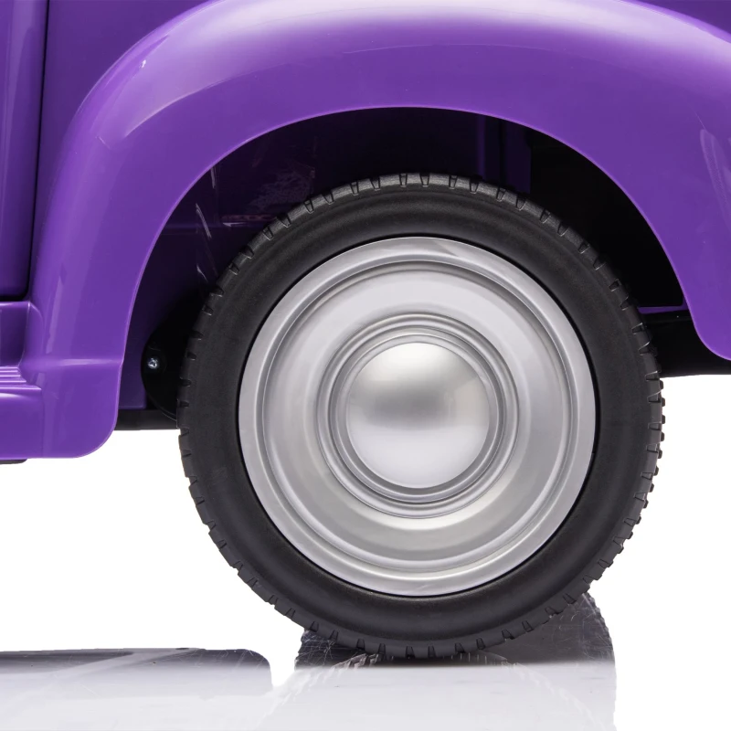 12V Kids Ride On Truck Car with Parental Control and 3-Speed, Licensed Chevrolet 3100 Pickup with LED Lights, Bluetooth, for Ages 3+, Purple