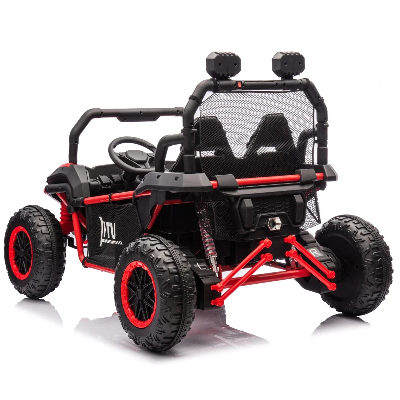 24V 400W Power 2-Seater Kids Ride On UTV with Parent Control, Ride on Toys with Bluetooth, MP3, and Rear Storage, for Ages 3+, Red