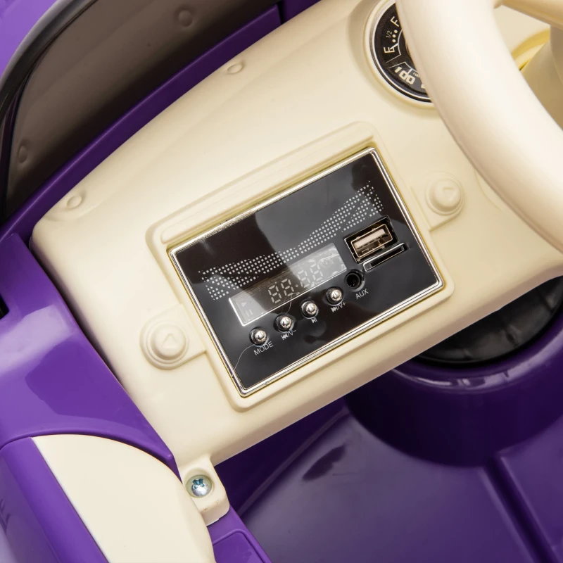 12V Kids Ride On Truck Car with Parental Control and 3-Speed, Licensed Chevrolet 3100 Pickup with LED Lights, Bluetooth, for Ages 3+, Purple