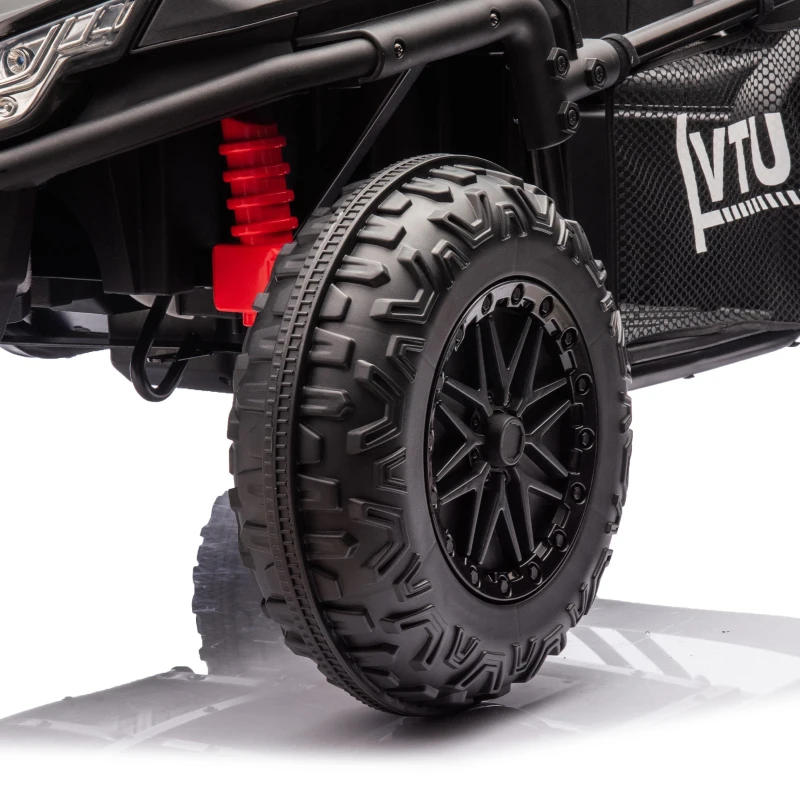 24V 400W Power 2-Seater Kids Ride On UTV with Parent Control, Ride on Toys with Bluetooth, MP3, and Rear Storage, for Ages 3+, Black