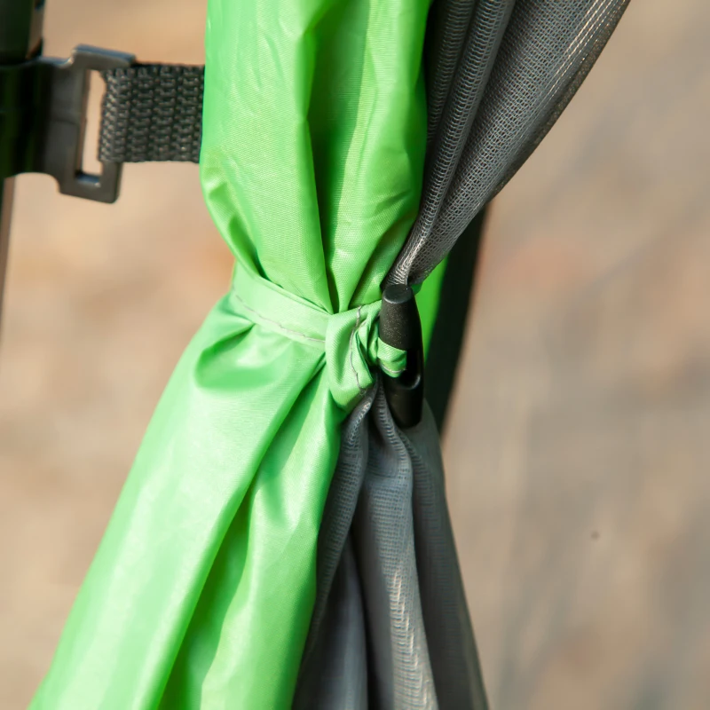 Outsunny 6 People Instant Automatic Camping Tent, 2-Tier Fabric Backpacking Tent with 4 Windows 2 Doors Portable Carry Bag for Fishing Hiking, Green