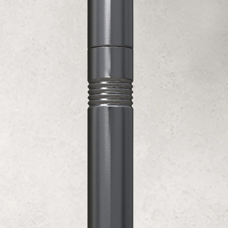 Outsunny 2 Pack of 10' String Light Poles, Steel Hanging Lighting Stand for Patio, Backyard, Deck, Wedding, Party, Black