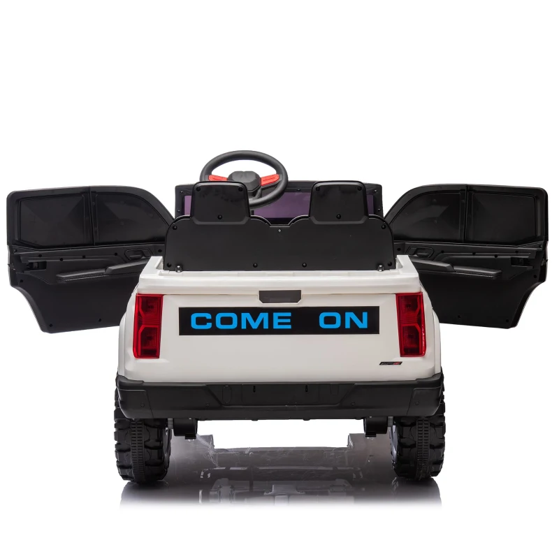 24V 2-Seater Kids Ride On Electric Pickup with Parent Remote Control, Adjustable Speed 2.49-3.73 MPH, and Safety Belts, for Ages 3+, White