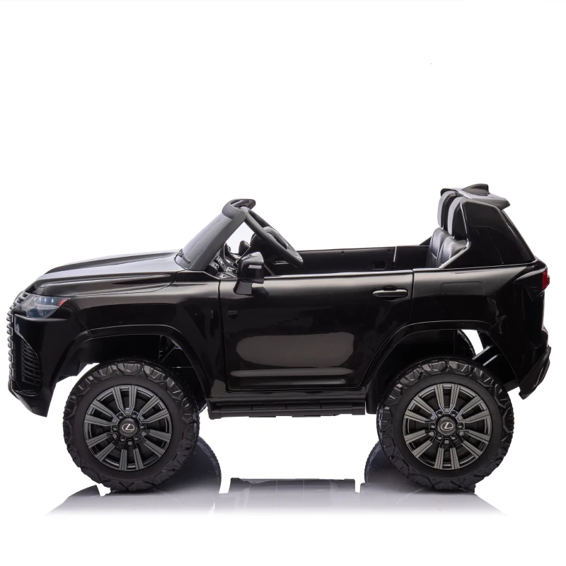 24V Licensed Lexus LX600 2-Seater Kids Ride On Car with Parent Control, Bluetooth, MP3, and Speeds 1.86-3.11 MPH, for Ages 3-7, Black